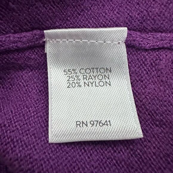 J. Jill Large Purple  Long Sleeve Crew Neck Sweater - Picture 6 of 7